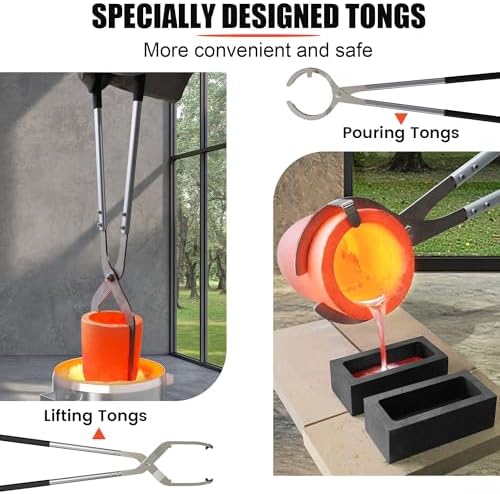 Nelyrho 6KG Propane Melting Furnace Kit – Metal Casting Machine For Gold Silver Copper Jewelry Making & Refining