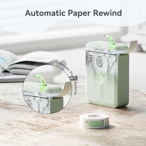 NIIMBOT D110_Mini Label Maker Machine With Tape(Pre-Cut Size 12x40mm) Portable Bluetooth Sticker Printer Inkless Automatic Feeding One-Touch Custom Printing Compatible With Phone Only