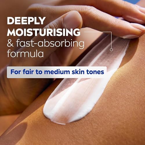 NIVEA Q10 Firming + Glow Body Lotion Firmer-Feeling Skin Gradual Tanning Lotion Without Sun Exposure Firming Body Lotion Daily Moisturizer For All Skin Types 400mL