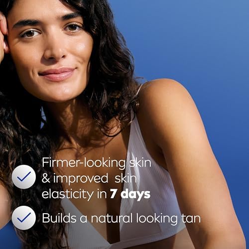 NIVEA Q10 Firming + Glow Body Lotion Firmer-Feeling Skin Gradual Tanning Lotion Without Sun Exposure Firming Body Lotion Daily Moisturizer For All Skin Types 400mL