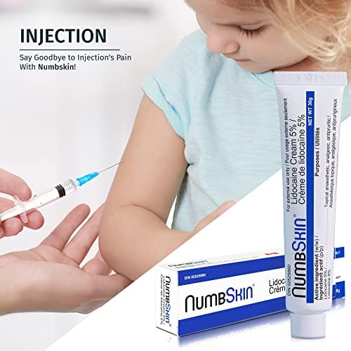 Numbskin Tattoo Numbing Cream 5% Lidocaine Topical Anesthetic Cream Maximum Strength Fastest Acting Pain Relieving Cream With Vitamin E 30g (1 Tube)