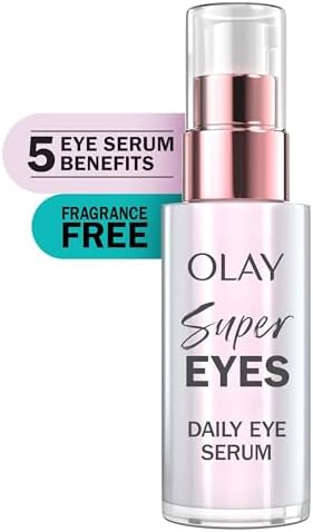 Olay Super Eye Serum - Vitamin C Caffeine Niacinamide Amino Peptide Aloe Vera - Brightens Dark Circles Anti-Wrinkle Anti-Aging Brightening Smooths Fine Lines Firming Hydrating 13 ML