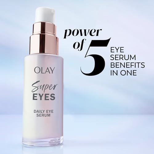 Olay Super Eye Serum - Vitamin C Caffeine Niacinamide Amino Peptide Aloe Vera - Brightens Dark Circles Anti-Wrinkle Anti-Aging Brightening Smooths Fine Lines Firming Hydrating 13 ML