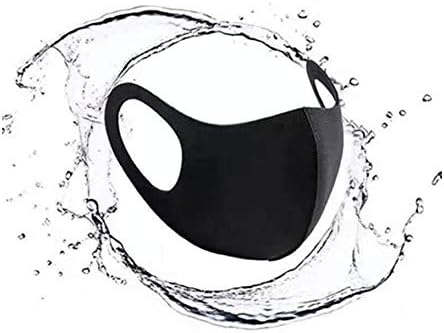 Pack Of 5 Face Cover Unisex Black Washable Dust Cotton Mouth Cover Reusable Cotton Fabric Face Mask