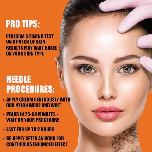 Painless Tattoo Cream - Maximum Strength - Highest Rated Cream On The Market - Natural Ingredients (2PC *10g)