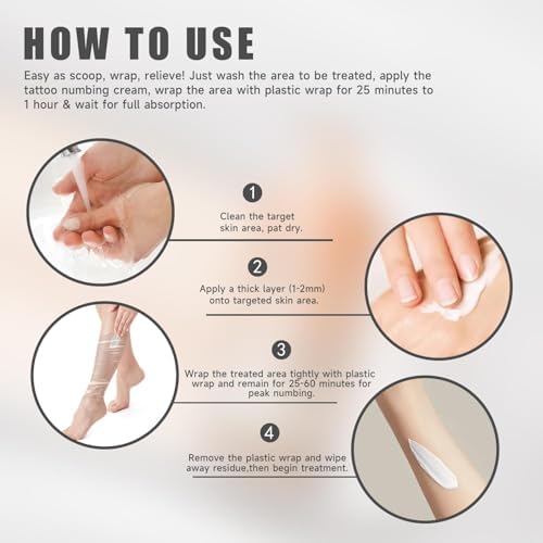 Painless Tattoo Cream - Natural Tattoo For 4-8 Hours - 4pcs*10g