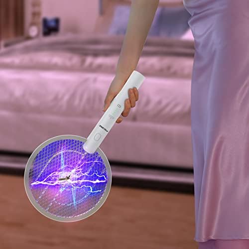PALONE Bug Zapper Racket 3000V Electric Swatter 3 Layers Lamp Indoor Zapper Without Waving Hands For Kitchen Home Garden And Outdoors