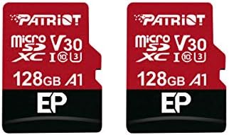 Patriot 128GB A1 / V30 Micro SD Card for Android Phones and Tablets 4K Video Recording - 2 Pack Retail Units