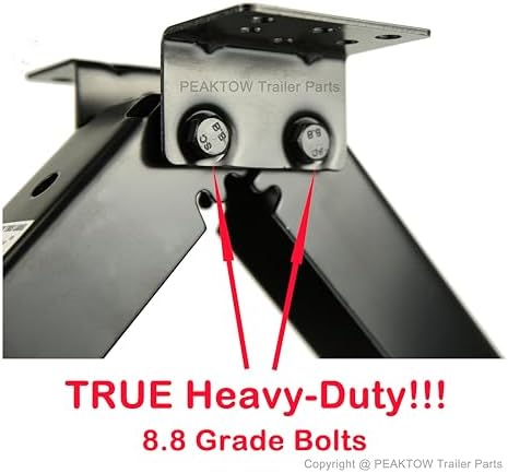 PEAKTOW Enhanced 9000 Lb. 24" RV Stabilizer Leveling Scissor Jack Set (2-Pack) – Includes Handle Socket & Screws