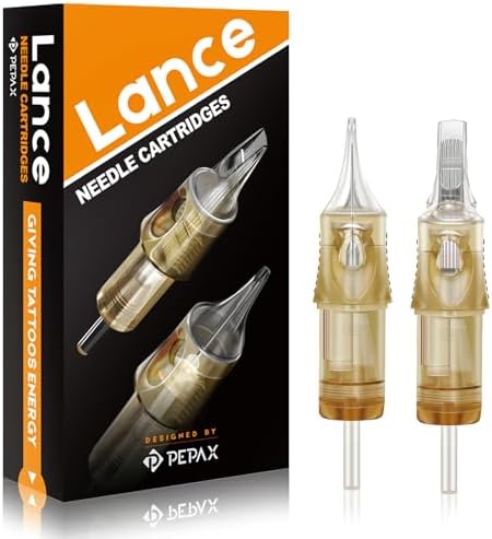 PEPAX Lance Tattoo Needles Cartridge 1003RLL - 20Pcs Tattoo Cartridge Needles #10 Standard 3 Round Liner Tattoos Cartridges Diameter 0.30mm Long Taper 5.0mm Safety Membrane Permanent Makeup Machine