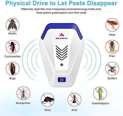 Pest Control Repeller 4-Pack Upgraded Intelligent Plug-in Pest Repeller For Mouse Insect Cockroach Mice Spider Bug Ant Mosquito Rodent & Rats Indoor Use Repeller
