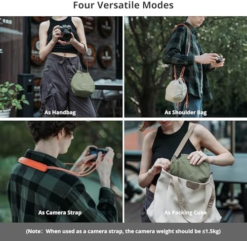 PGYTECH OneGo Drawstring Small Camera Bag Soft Cute Camera Pouch Handbag Compatible With Mirrorless Cameras/Nikon/Canon/Sony/Fuji Camera Case