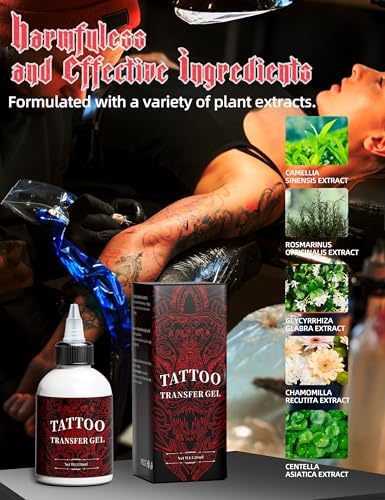 Phomemo Tattoo Transfer Gel Stencil Stuff For Tattoo Artists & Beginners Tattoo Supplies For Tattooing 4 Ounce