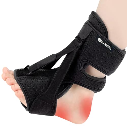 Plantar Fasciitis Night Splint Upgraded Plantar Fasciitis Brace for Plantar Fasciitis Relief Foot Drop and Achilles Tendonitis Brace. Night Splint for Plantar Fasciitis Women & Men (Black)_AB