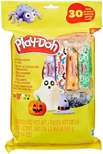 Play-Doh 30 Pack Spooky Colors Individually Wrapped 1 Ounce Sticks for Halloween Trick or Treat or Fall Seasonal Arts & Crafts for Kids 2+