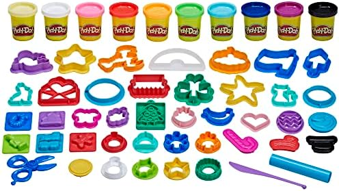 Play-Doh Set of Holiday Tools 43 Accessories & 10 Modeling Compound Colors Kids Toys Holiday Arts and Crafts for Kids 3 Years & Up (Amazon Exclusive)