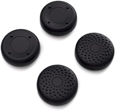 PlayVital Black Thumbsticks Grips Caps For ROG Ally Silicone Thumb Grips Joystick Caps Accessories For ROG Ally X 2024 - Raised Dots & Studded Design