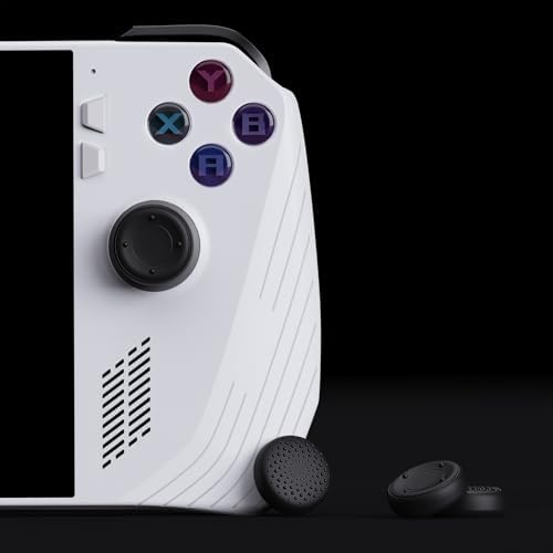 PlayVital Black Thumbsticks Grips Caps For ROG Ally Silicone Thumb Grips Joystick Caps Accessories For ROG Ally X 2024 - Raised Dots & Studded Design