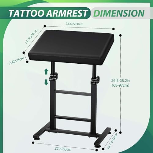 Poarmeey XXL Height Adjustable Oversized Tattoo Arm Rest For Tattoo Supplies