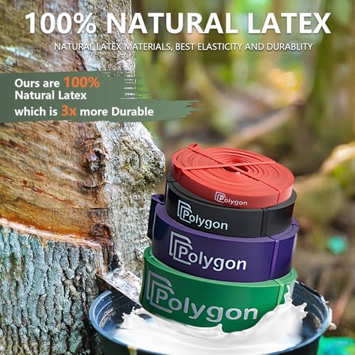 Polygon Pull Up Assist Resistance Exercise Bands Heavy Duty Assistance Loop Mobility Band For Body Stretching Muscle Toning Powerlifting Resistance Training Physical Therapy Home Workouts