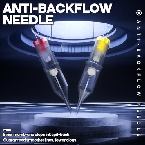 Poseidon Tattoo Cartridge Needles Assorted Mixed Size Round Liner Shader Magnum Curved/Round Mag 5rl 7rl 9rl 5rs 7rs 9rs 15m1 21m1 15cm 21cm Disposable Membrane Tattoo Needles 50Pcs