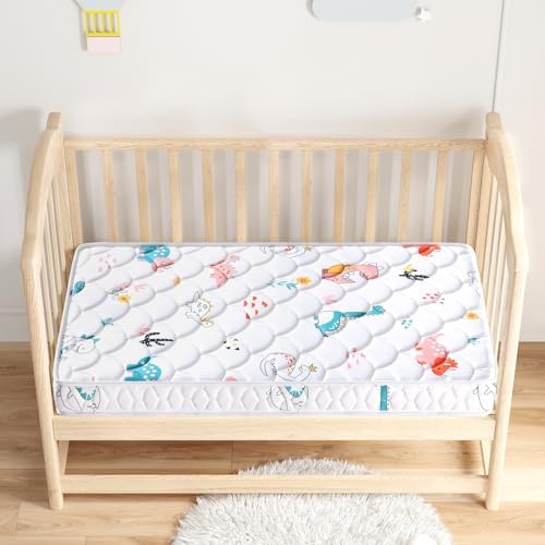 Premium Dual-Sided Crib & Toddler Mattress Hypoallergenic 5" Firm Soft Crib Mattress Non-Toxic - Fits Standard Cribs & Toddler Beds