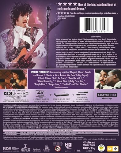 Purple Rain (BIL/4KUHD) [Blu-ray]
