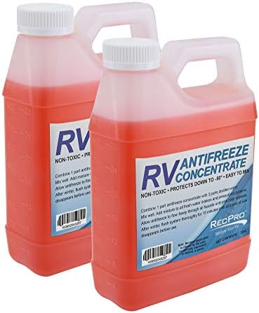 RecPro 32 Oz RV Antifreeze Concentrate Fluid for Winterizing Vehicles (2 Pack)