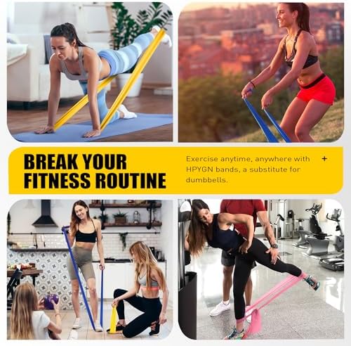 Resistance Bands Exercise Bands Physical Therapy Bands For Strength Training Yoga Pilates Stretching Stretch Elastic Band With Different Strengths Workout Bands For Home Gym