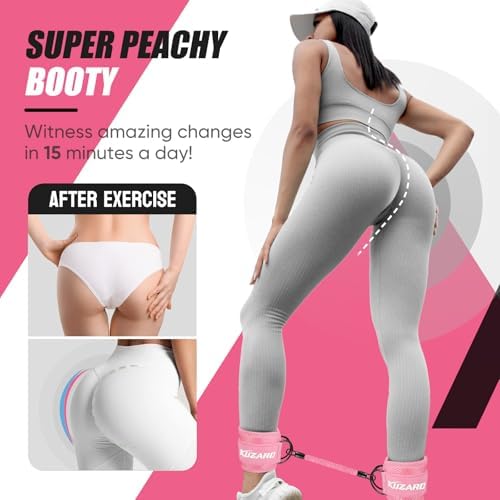 Resistance Bands With Ankle Straps Ankle Weights Bands For Working Out Exercise Band For Women Leg And Glute Booty Workout Equipment For Kickbacks Butt And Hip Training Home Gym Fitness Equipment