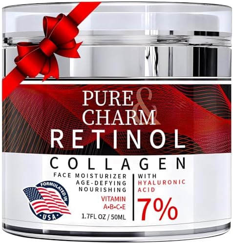 Retinol Cream for Face with Collagen & Hyaluronic Acid – Anti Aging Moisturizer for Face Neck & Décolleté – Hydrating Day & Night Facial Cream for Women & Men – 50ml