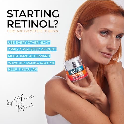 Retinol Cream For Face With Hyaluronic Acid Collagen Day & Night Moisturizer For Women And Men Age Solution Cream 1.85 Oz