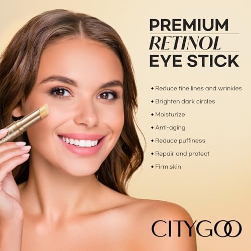 Retinol Eye Stick With Collagen Hyaluronic Acid For Dark Circle Wrinkles In 3-4 Weeks Under Eye Cream Anti Aging For Puffiness And Bags Reduces Fine Lines
