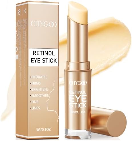 Retinol Eye Stick With Collagen Hyaluronic Acid For Dark Circle Wrinkles in 3-4 Weeks Under Eye Cream Anti Aging For Puffiness and Bags Reduces Fine Lines