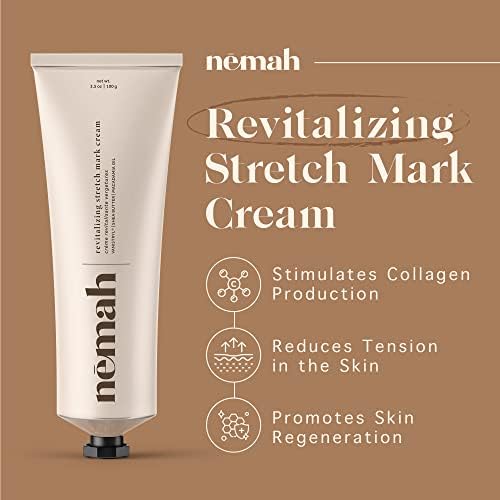 Revitalizing Stretch Mark Cream Ultra-Hydrating Stretch Mark Cream For Pregnancy Postpartum And Pregnancy Essentials Vegan Cream With Vanistryl Shea Butter And Macadamia Oil 100 G - Nemah
