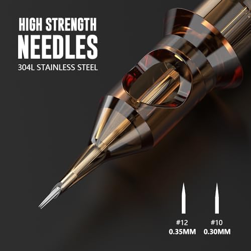 RHEIN Tattoo Cartridge Needles 20pcs 3RL #10 Bugpin 3 Round Liner Needle Diameter 0.3mm 7mm X-Taper For Tattoo Artists & Beginners EN02-20-1003RL
