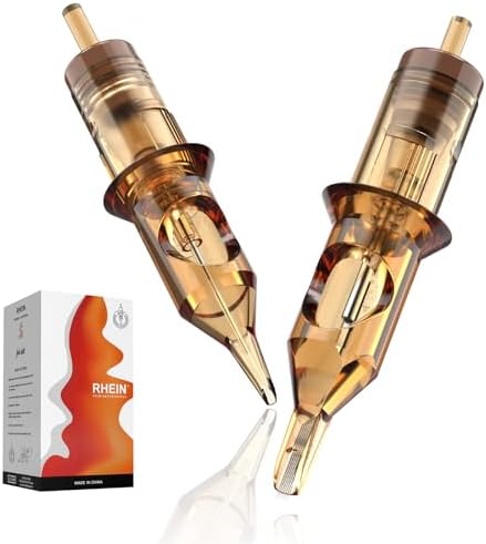 RHEIN Tattoo Cartridges Needle 50pcs Tattoo Needle Kit Mixed #12 Standard 0.35mm 3RL 5RL 7RL 9RM 15RM 3.5mm M-Taper Cartridge Needle Each Size 10pcs EN02-50KIT-X