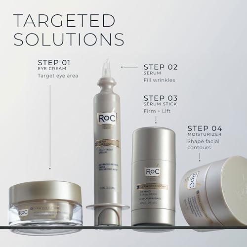 RoC Derm Correxion® Neck Cream With Hyaluronic Acid And Advanced Retinol To Visibly Tighten & Lift Horizontal Neck Lines Facial Moisturiser To Contour Face Neck And Jawline 50ML