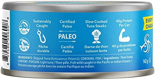 Safe Catch Canned Wild Tuna Fish Wild Caught Lowest Mercury Gluten-Free Kosher Non-GMO Whole30 Approved Paleo Keto Food 5oz Can 12-Pack
