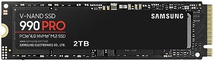 SAMSUNG 990 PRO SSD 2TB PCIe Gen4 NVMe M.2 Internal Solid State Hard Drive Upto 7 450MB/s Fast Speed For Gaming Heat Control Direct Storage And Memory Expansion MZ-V9P2T0B/AM [Canada Version]