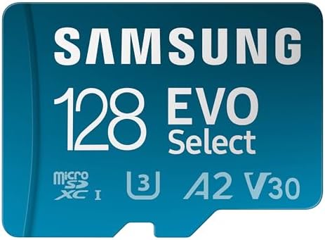 SAMSUNG EVO Select Micro SD-Memory-Card + Adapter 128GB microSDXC 160MB/s Full HD & 4K UHD UHS-I U3 A2 V30 for Android Smartphones Tablets Nintendo-Switch (MB-ME128SA/AM) [Canada Version]