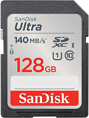 SanDisk 128GB Ultra SDXC UHS-I Memory Card - Up to 140MB/s C10 U1 Full HD SD Card - SDSDUNB-128G-GN6IN