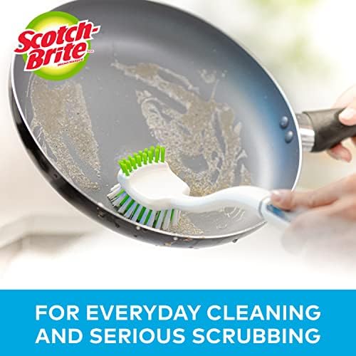 Scotch-Brite Pot Pan And Dish Brush Flexible Bristles Double Sided Scrub Brush