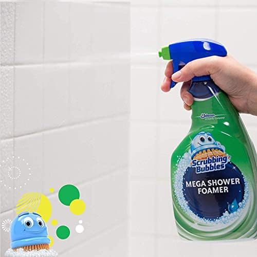 Scrubbing Bubbles Mega Shower Foamer Spray Removes Soap Scum From Tubs Shower Walls And More Rainshower Scent 946mL