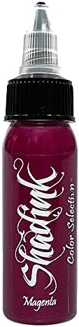Shadink Tattoo Ink Professional Tattooing Inks for Color Portrait Black & Gray Style (Magenta)