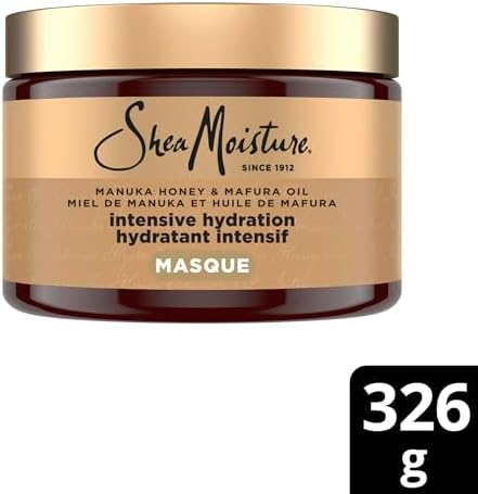 SheaMoisture Intensive Hydration Hair Masque Hair Treatment For Dry Damaged Hair Manuka Honey & Mafura Oil Deep Conditioning Treatment With Fig Extract 326 G