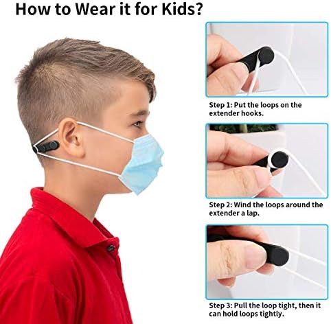 Silicone Mask Strap Extender With Buttons 10pcs Adjustable Anti-Slip Mask Extender Relieve Ear Pain Anti-Tightening Soft Ear Saver Protector Elastic Ear Strap Hook Holder For Kids & Adults