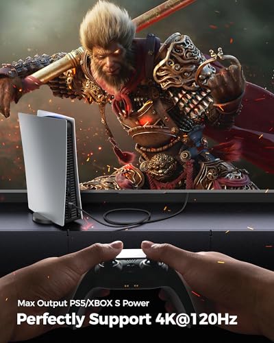 Silkland 10K 8K HDMI 2.1 Cable Certified [4K 240Hz 144Hz 120Hz 8K 60Hz] Ultra High Speed HDMI Cable 48Gbps (Upgrade Braided) HDR 10+ EARC HDCP 2.3 Compatible For Xbox/PS5/PS4/Roku TV-6.6ft