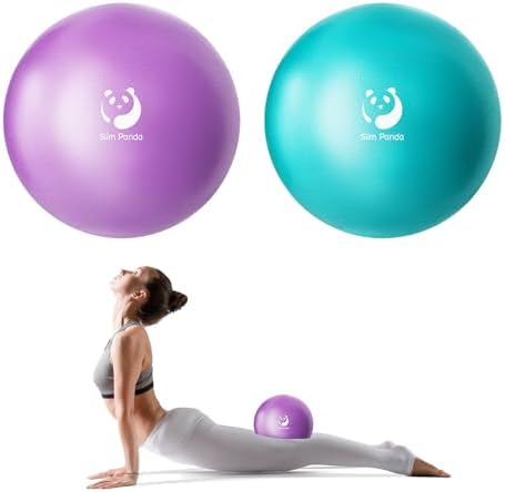 Slim Panda Pilates Ball 9 Inch Small Exercise Ball Therapy Ball Core Ball Mini Yoga Ball for Pilates Balance Stability Workout Core Training and Physical Therapy