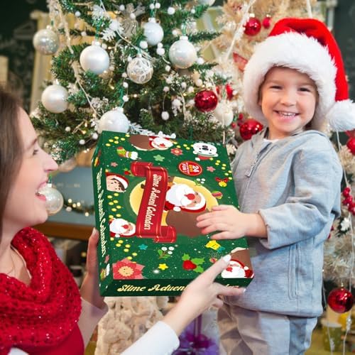 Slime Advent Calendar 2025 Christmas Countdown Calendars 24 Days Of Surprises With Different Texture Slime And Toys Kit Funny Gifts For Toddler Kids Teens Girls Boys 4 5 6 7 8 9 10 11 12 Year Old